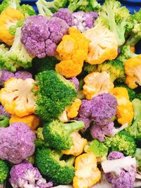 Full frame shot of chopped vegetables