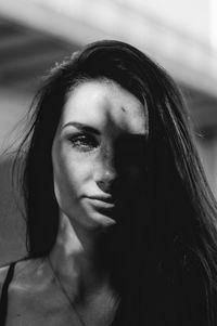 Close-up portrait of woman