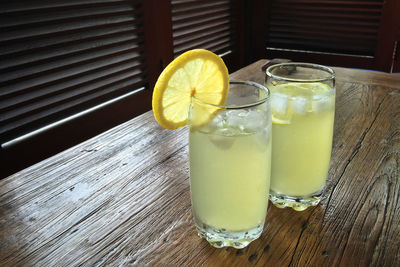 Close-up of drink on table