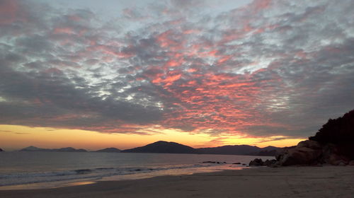 Scenic view of dramatic sky during sunset