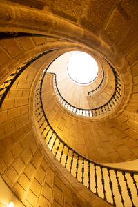 Low angle view of spiral staircase