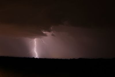 Low angle view of lightning in sky
