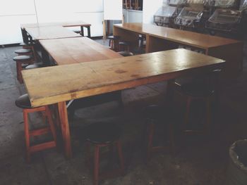 Empty chairs and tables