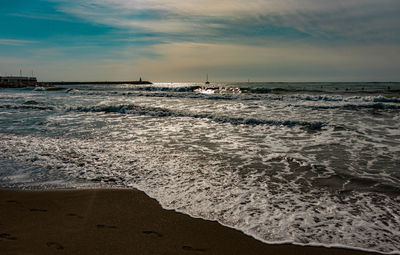 Scenic view of sea against sky