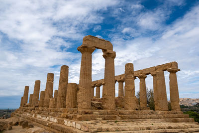 Old ruins of temple against sky