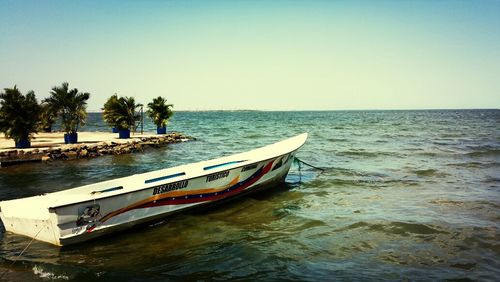 Boats in sea