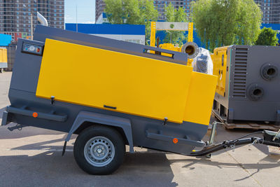 Vehicles on road in city