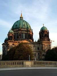 Low angle view of berlin cathedral against sky