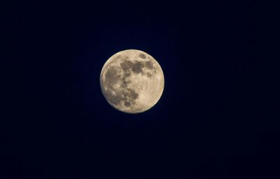 Low angle view of moon in sky