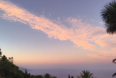 Low angle view of sky at sunset