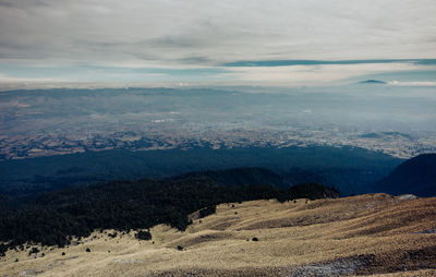 Aerial view of landscape against sky