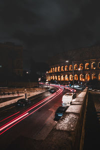 Illuminated street light at night