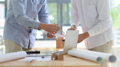 People working on table