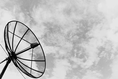 Low angle view of ferris wheel against sky