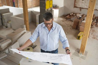 Man working at construction site