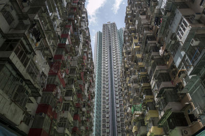 Low angle view of buildings in city