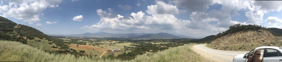 Panoramic view of landscape against sky