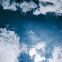 Low angle view of clouds in sky