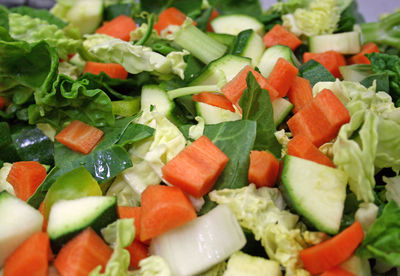Full frame shot of chopped salad