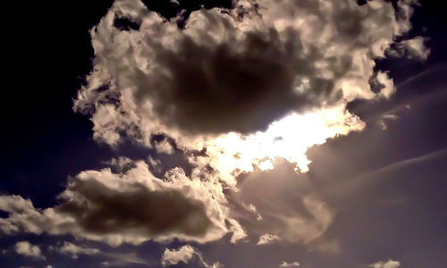 Low angle view of clouds in sky