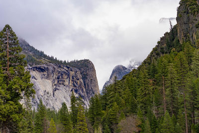 Low angle view of mountain against sky
