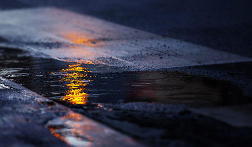 Surface level of wet land during rainy season