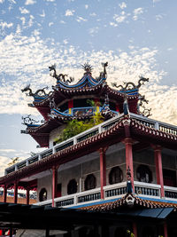 Low angle view of building against sky