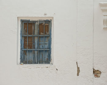 Closed window of old building