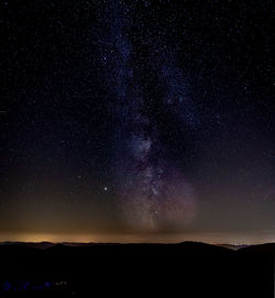 Scenic view of star field at night