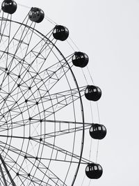 Low angle view of ferris wheel against clear sky