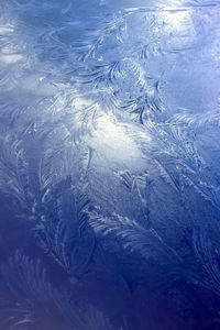 High angle view of frozen sea