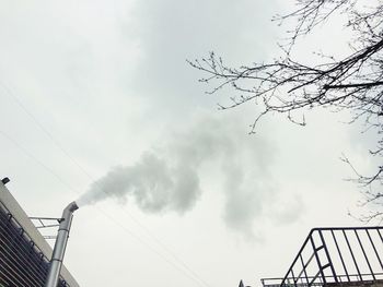 Low angle view of cloudy sky