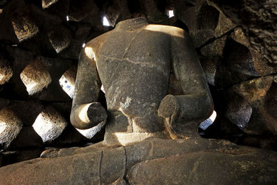 Close-up of stone statue