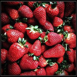 Full frame shot of strawberries