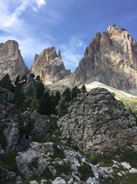 Scenic view of rocky mountains against sky