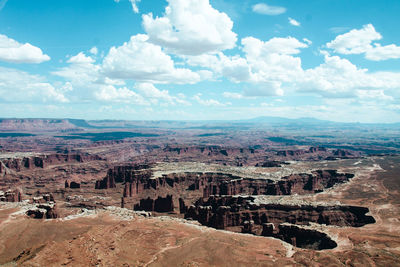 Aerial view of townscape against sky