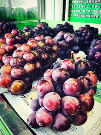 Close-up of fruits for sale at market stall