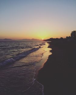 Dramatic sky over sea during sunset