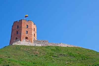 Gediminas' tower or castle, the remaining part of the upper castle in vilnius, lithuania