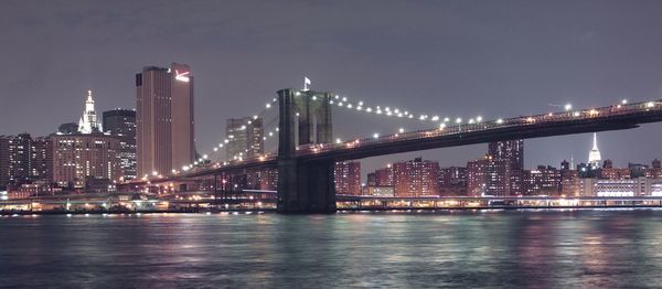 Illuminated city at night