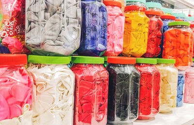 Various displayed for sale in store