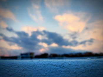 Scenic view of sea against sky during winter