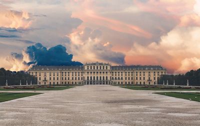 Building against cloudy sky