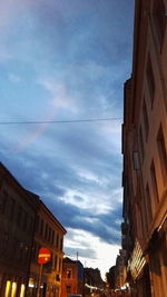 Low angle view of buildings against sky