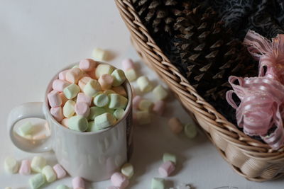 Close-up of hot chocolate on table