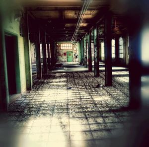 Empty corridor of building