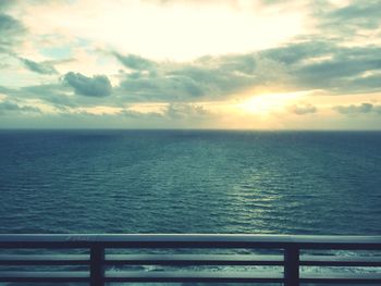 Scenic view of sea at sunset