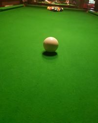 High angle view of ball on table