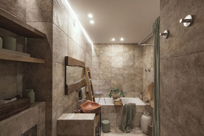 Interior of bathroom