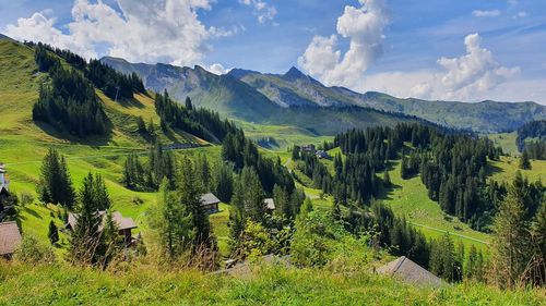 Panoramic view of landscape against sky